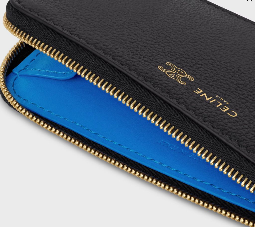 ジップ付きロングカードホルダー / サプルグレインドカーフスキン