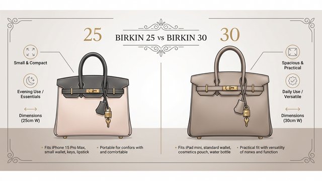 バーキン25と30はどっちがいい?使い勝手と容量の徹底比較